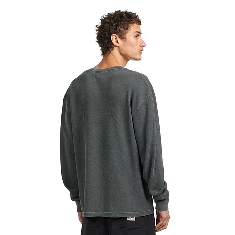 Carhartt WIP - L/S Vista Waffle T-Shirt (Black Garment Dyed) | HHV
