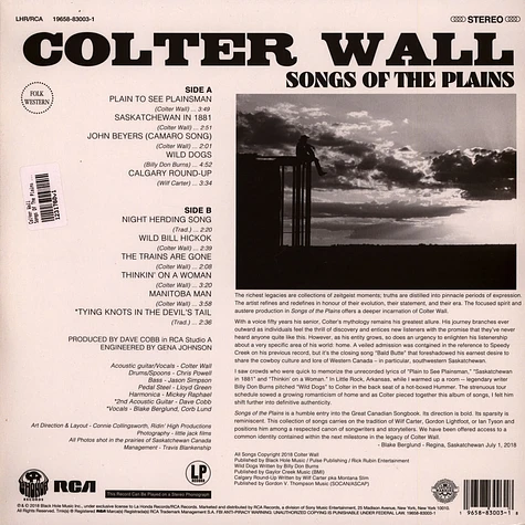 Colter Wall - Songs Of The Plains Red Vinyl Edition