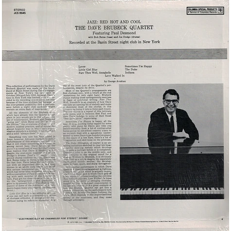 The Dave Brubeck Quartet - Jazz: Red Hot And Cool