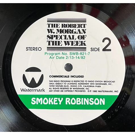 Smokey Robinson - The Robert W. Morgan Special of the Week