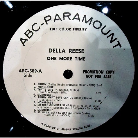 Della Reese - One More Time! Recorded Live At The Playboy Club