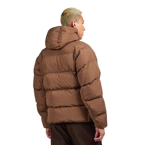 Gramicci x and wander - Gramicci Wool Check Down Jacket (Orange) | HHV