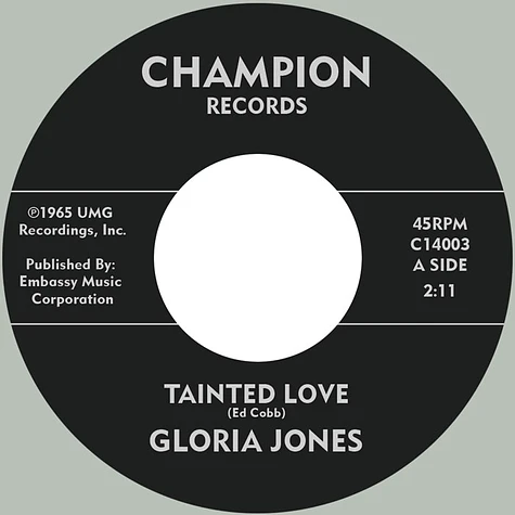 Gloria Jones - Tainted Love / My Bad Boy's Comin' Home Record Store Day 2025 Edition