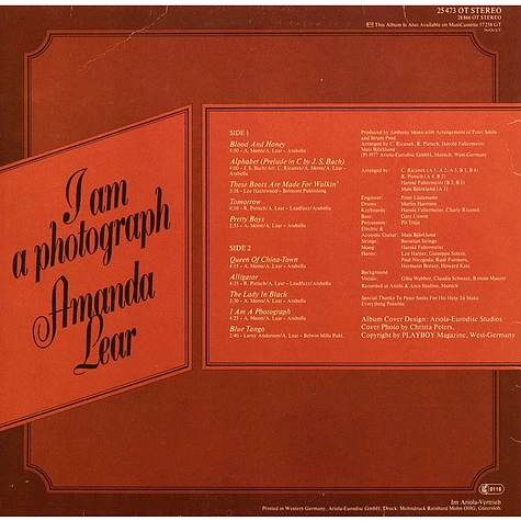 Amanda Lear - I Am A Photograph