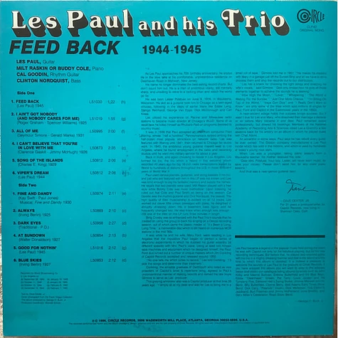 Les Paul And His Trio - Feed Back 1944-1945