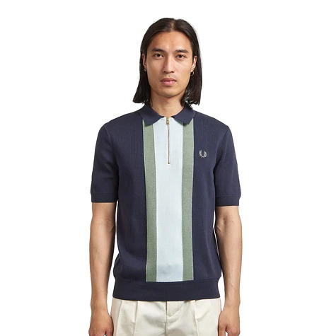 Fred Perry - Textured Stripe Knitted Shirt