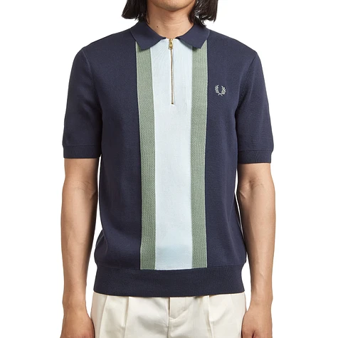 Fred Perry - Textured Stripe Knitted Shirt