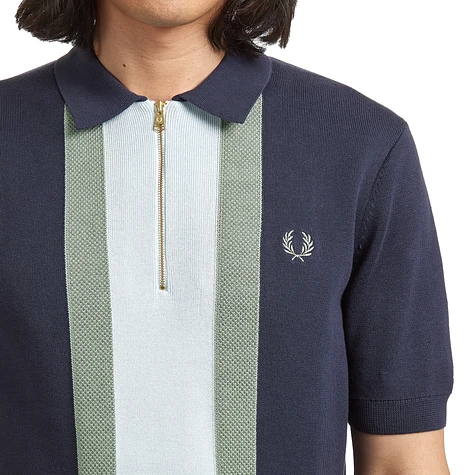 Fred Perry - Textured Stripe Knitted Shirt