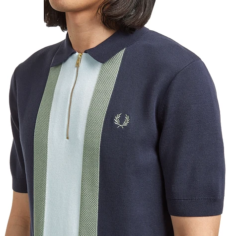 Fred Perry - Textured Stripe Knitted Shirt