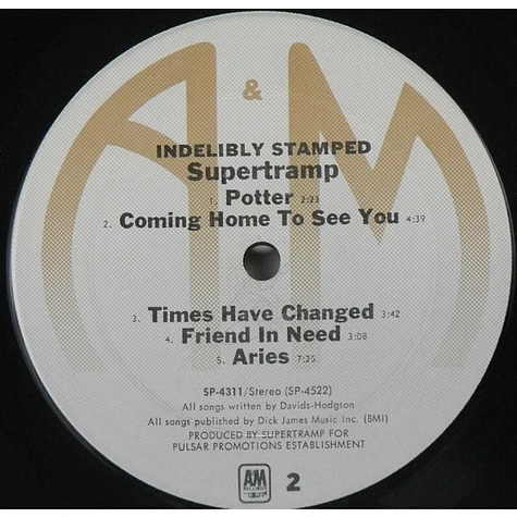 Supertramp - Indelibly Stamped