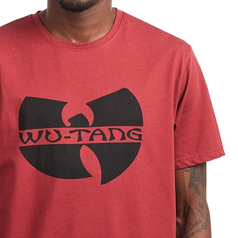 T-Shirt Officiel Wu-Tang Clan 'Brick Wall' - Unisexe, Rouge, 60% Coton Recyclé / 40% Polyester