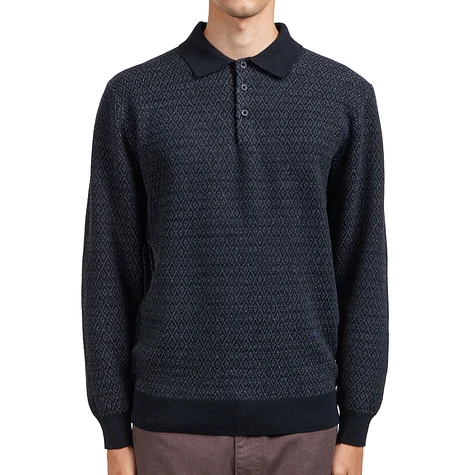 Beams Plus - Knit Polo Diamond Pattern
