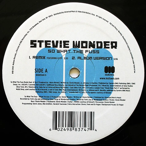 Stevie Wonder - So What The Fuss