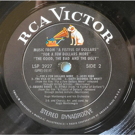 Hugo Montenegro And His Orchestra - Music From "A Fistful Of Dollars" & "For A Few Dollars More" & "The Good, The Bad And The Ugly"