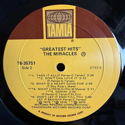 The Miracles - Greatest Hits