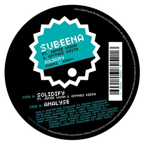 Subeena Ft. Jamie Woon & Om'Mas Keith - Solidify