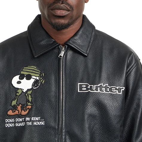 Butter Goods x Peanuts - Guard Dog Jacket (Black) | HHV