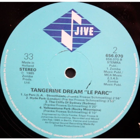 Tangerine Dream - Le Parc