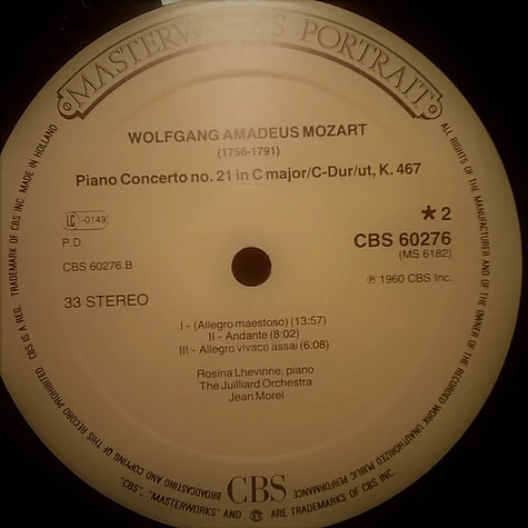 Wolfgang Amadeus Mozart - Glenn Gould, Rosina Lhévinne - Piano Concertos No. 21. K. 467 & No. 24. K. 491