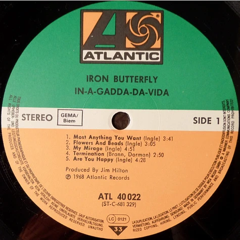 Iron Butterfly - In-A-Gadda-Da-Vida