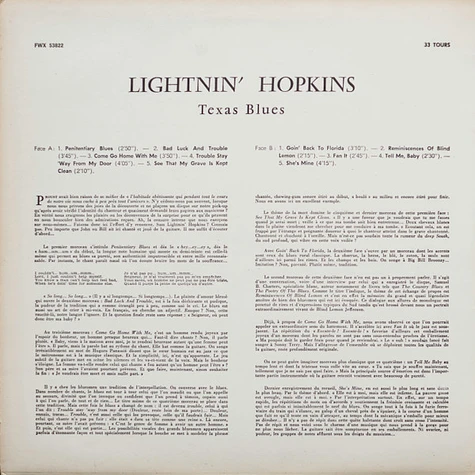 Lightnin' Hopkins - Texas Blues