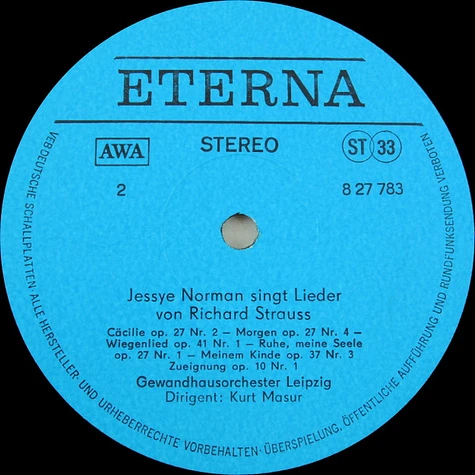 Jessye Norman, Gewandhausorchester Leipzig, Kurt Masur, Richard Strauss - Richard Strauss Lieder