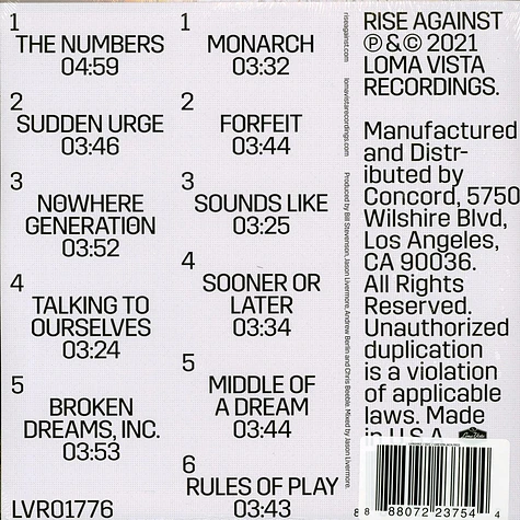 Rise Against - Nowhere Generation