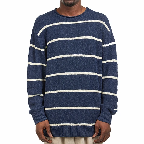 Beams Plus - Crew Cotton Linen Slab Stripe