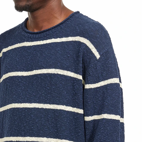Beams Plus - Crew Cotton Linen Slab Stripe