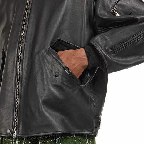 Beams Plus - Mil Flight Jacket Leather (Black) | HHV