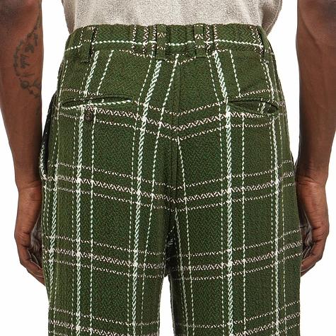 Beams Plus - 2 Pleats Relax Trousers Loose Weave Plaid