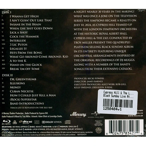 Cypress Hill & The London Symphony Orchestra - Black Sunday Live At The Royal Albert Hall (With Blu-ray)