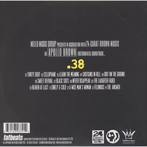 Apollo Brown - Thirty Eight Black & Yellow Swirl Vinyl Edition