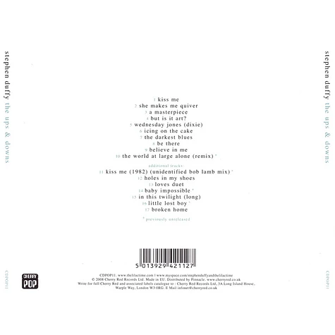 Stephen Duffy - The Ups & Downs - CD - 2008 - UK - Reissue | HHV