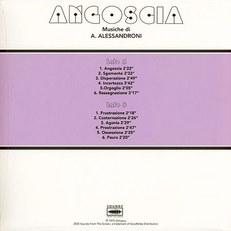 Alessandro Alessandroni - Angoscia Clear Purple Colored Vinyl