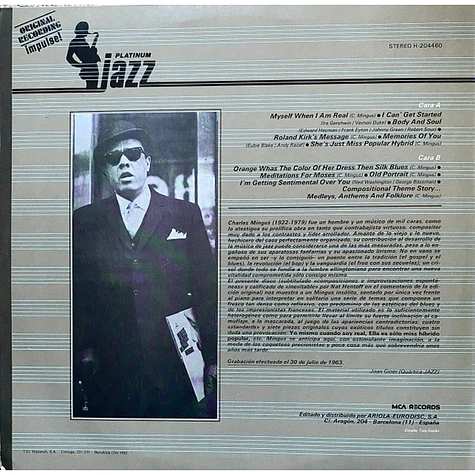 Charles Mingus - Mingus Plays Piano - Vinyl LP - 1982 - ES