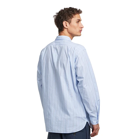 nanamica - Regular Collar Stripe Wind Shirt (Sax) | HHV