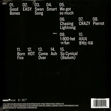 Le Sserafim - Easy-Crazy Hot Silver White & Carbon Black Vinyl