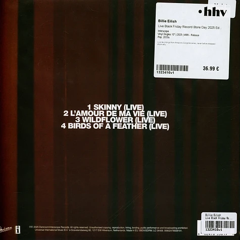 Billie Eilish - Live Black Friday Record Store Day 2025 Edition