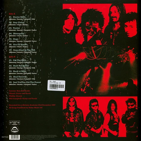 Motörhead - Live At Brixton '87 Black Friday Record Store Day 2025