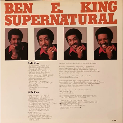 Ben E. King - Supernatural - Vinyl LP - 1975 - JP - Original | HHV