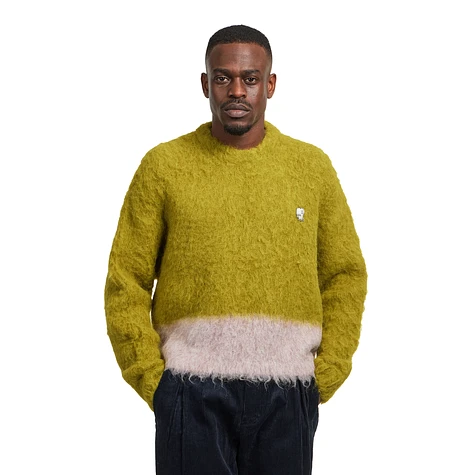 brain dead ニット モヘアセーター Brain Dead - Super Hairy Boxy Knit Sweater (Lime) | HHV