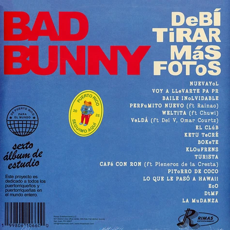 Bad Bunny - Debi Tirar Mas Fotos White Vinyl Edition - Vinyl 2LP