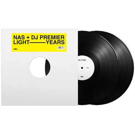 Nas + DJ Premier - Light-Years Limited Day Ones White Label Edition w/ Random Colored Sticker