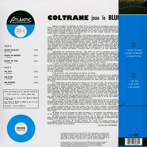 John Coltrane - Coltrane Plays The Blues Mono Edition