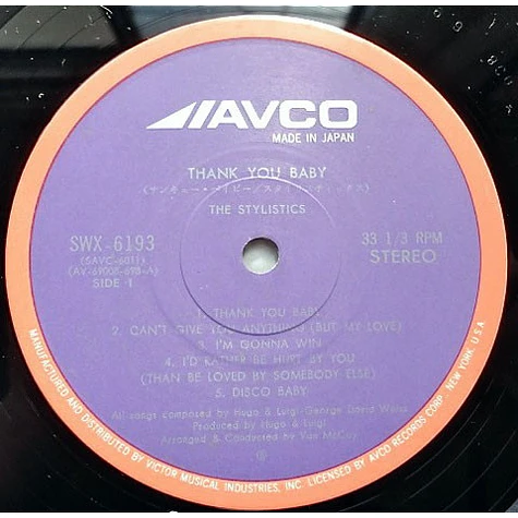 The Stylistics - Thank You Baby