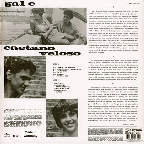 Gal Costa & Caetano Veloso - Domingo - Vinyl LP - 1967 - Reissue | HHV