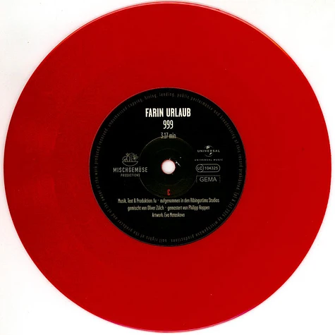 Farin Urlaub - Kein Pardon Red Vinyl Edition