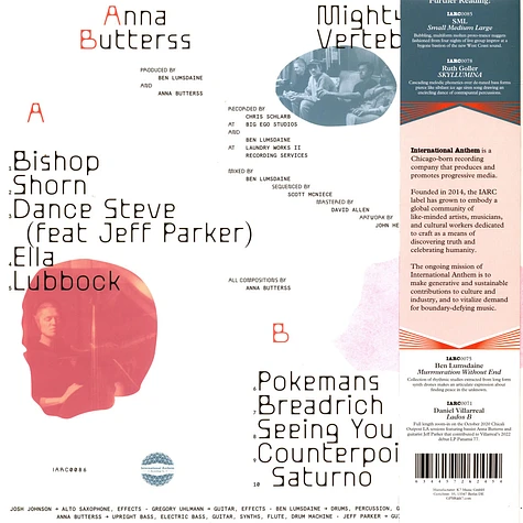 Anna Butterss - Mighty Vertebrate Marbled Vinyl Edition - Vinyl LP