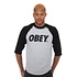 Obey - Obey Font Baseball T-Shirt